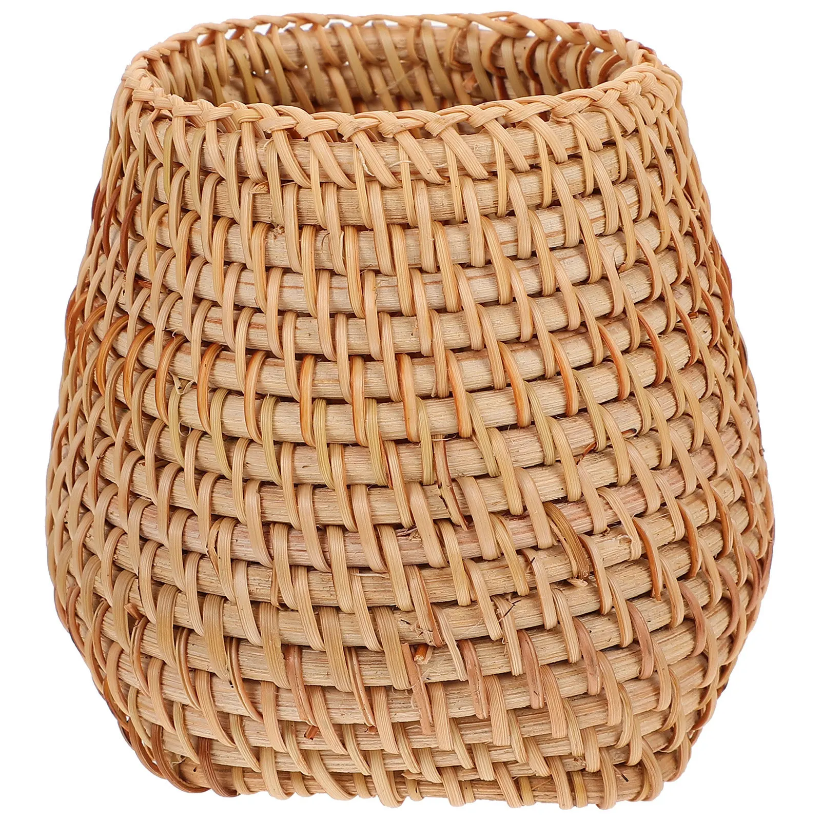 

1Pcs Pen Holder Storage Basket Woven Compact Desktop Organizer Sundries Container Basket Pen Organizer Home Storage