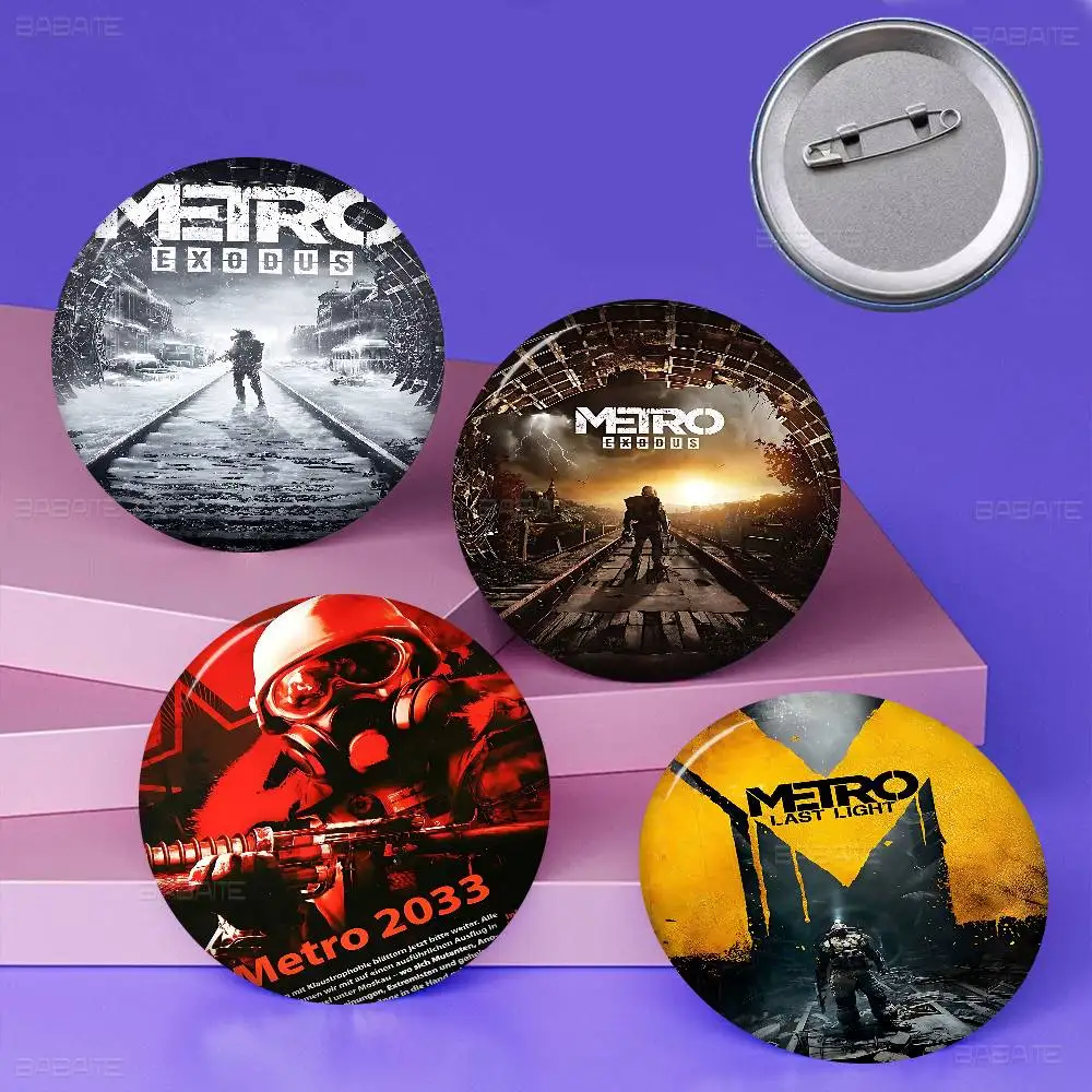 M-Metro 2033 Anime 32/44/58mm Runde Cartoon Broschen Handgemachte Pins Für Rucksack Schmuck Zubehör Geschenke kreative Abzeichen