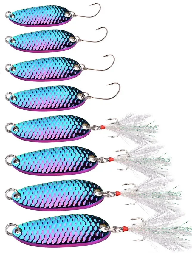 Metal Spinner Lure Spoon  Fishing Spinner Lure 1.5g 2.5g 3.5g 5g 7.5g 10g 15g 20g Sequins Treble Hooks Fishing Tackle Hard Bait