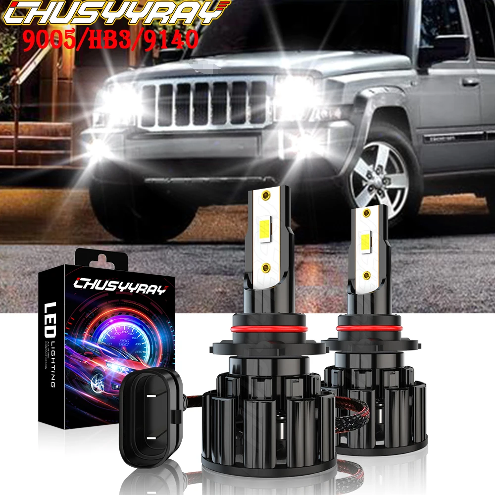 

CHUSYYRAY Compatible For Jeep Commander 2006-2010 9005 48W 12000LM Led Headlight Lamp For Car CSP Chip 9005 HB3 9140 Minisize