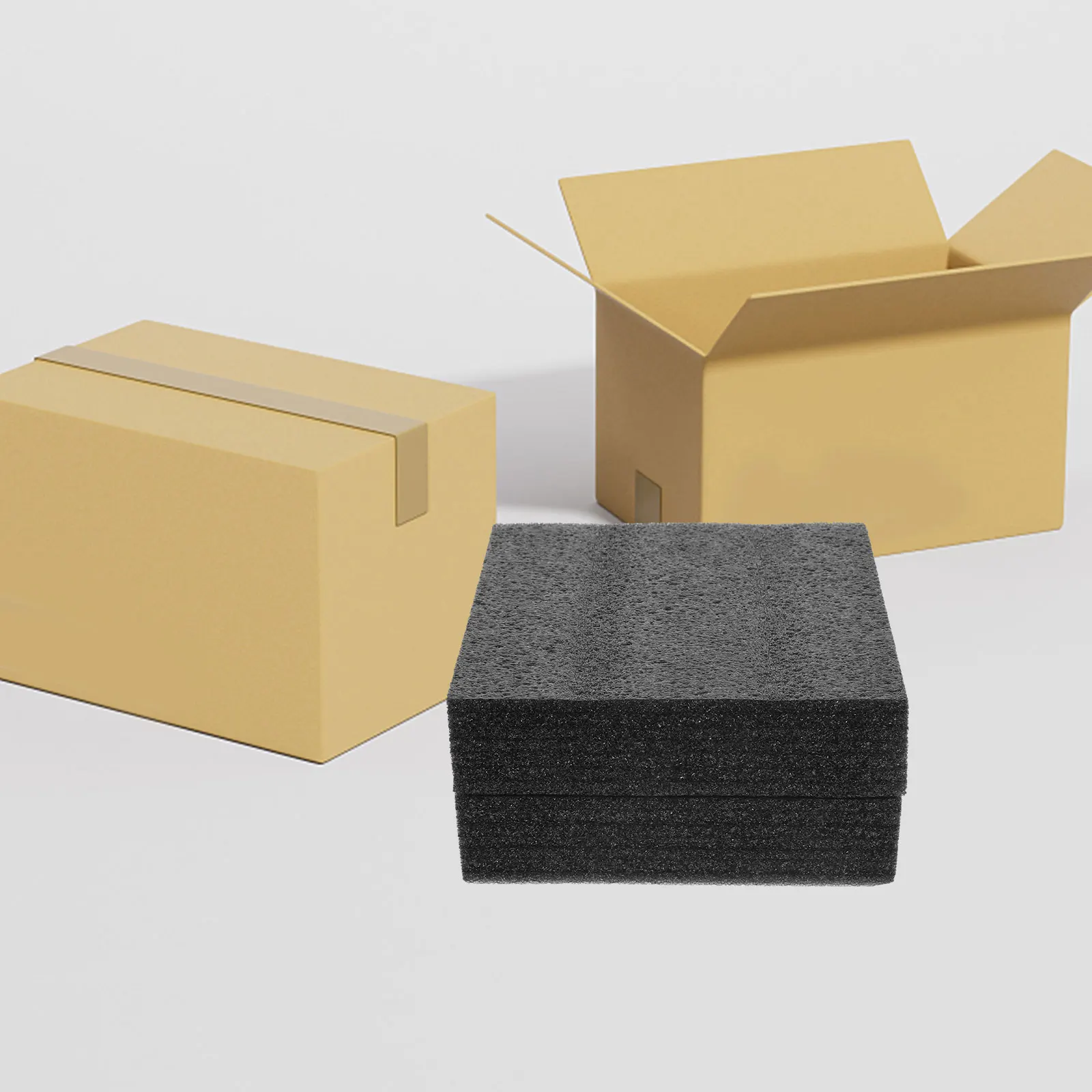 2 قطعة وسادات رغوة القطن اللؤلؤة السوداء متعددة الاستخدام التعبئة إدراج مادة Epe خفيفة الوزن لحماية الشحن وتغليف التسليم #1