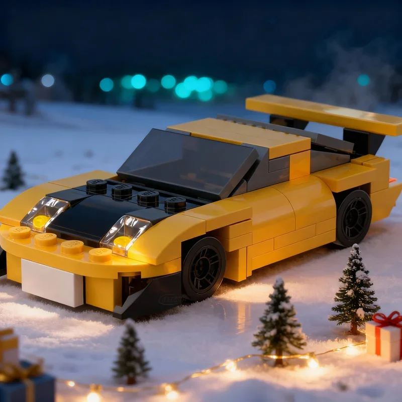 113pcs MOC Mazda FD Initial D Final Stage VER Cars Model Building Blocks Festival Gift Architecture Creative Toy Idea Education