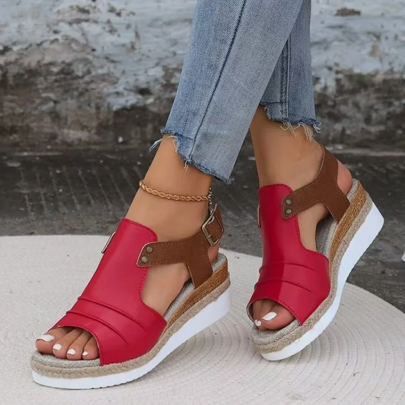 

2025 New Women Wedges Sandals Summer Lightweight Shoes for Women Platform Casual Sandals Women Beach Luxury Designer Sandals