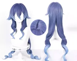 Genshin Impact Layla cosplay wigs Gradient long curly wig for cosplayers Layla cosplay wig