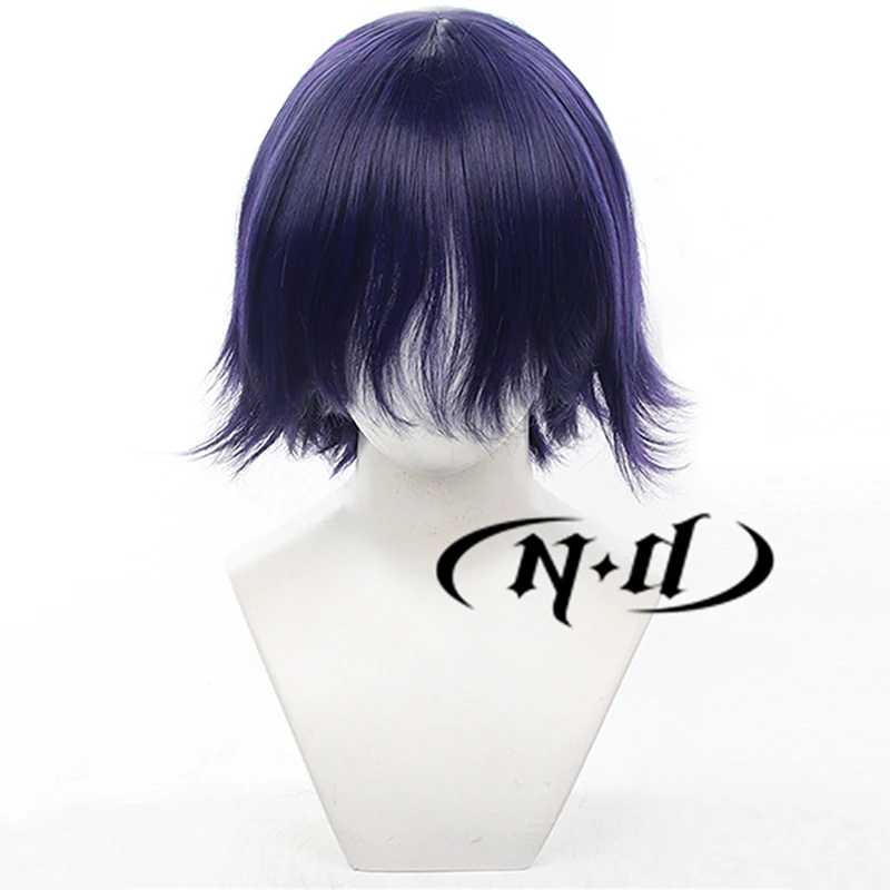 ND Kokichi Oma parrucca Cosplay Danganronpa V3 Killing Harmony Cosplay parrucca di capelli corti viola blu per Halloween Party Comic Con Coser