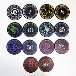 10PCS Ceramic Poker Chips 39mm Personalized Constellation Design Texas Hold'em Poker Chips