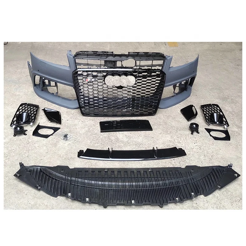 Car bodikits accessories RS8 Bumper With grill shovel For Audis S8 A8 bumper High quality BodyKit PP ABS Material 2015 2016 2017