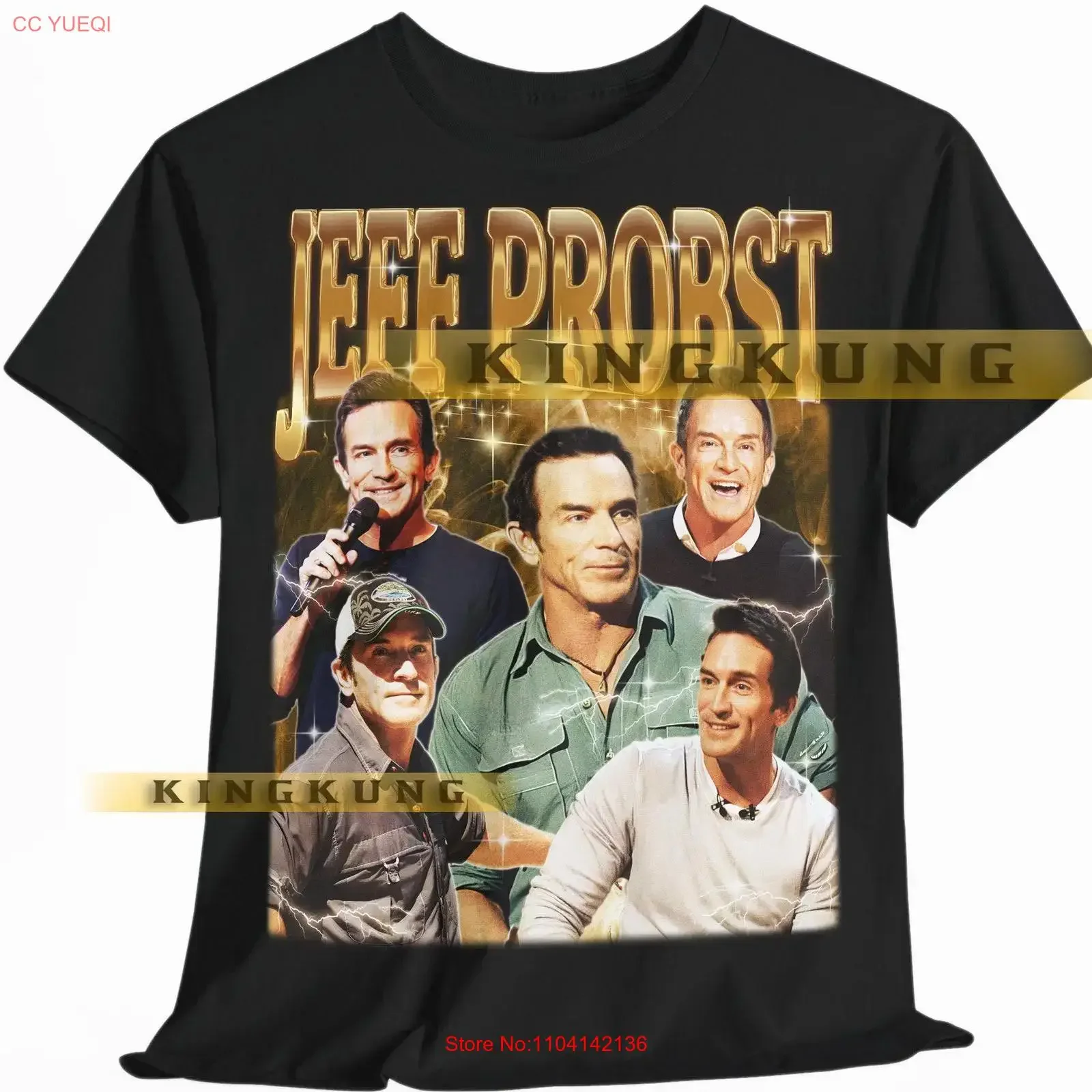 JEFF PROBST T Shirt Vintage Retro 90s Bootleg Sweater saf vintage Washed Unisex streetwear homme Casual Stylish Versatile