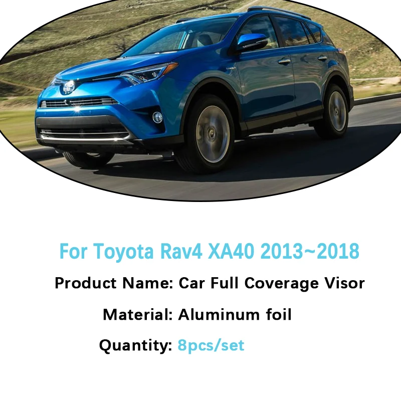 Full Covers Sunshades For Toyota RAV4 Accessories XA40 2013~2018 Windshield Side Windows Shaby Visor Car Accessories 2016 2017