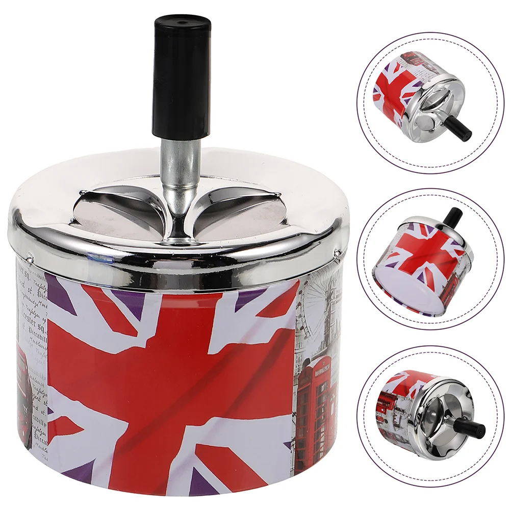 2 Pcs Stainless Steel Ashtray Outdoor Vintage Decor Home Jar Smoker Automotive Ashtrays Desktop