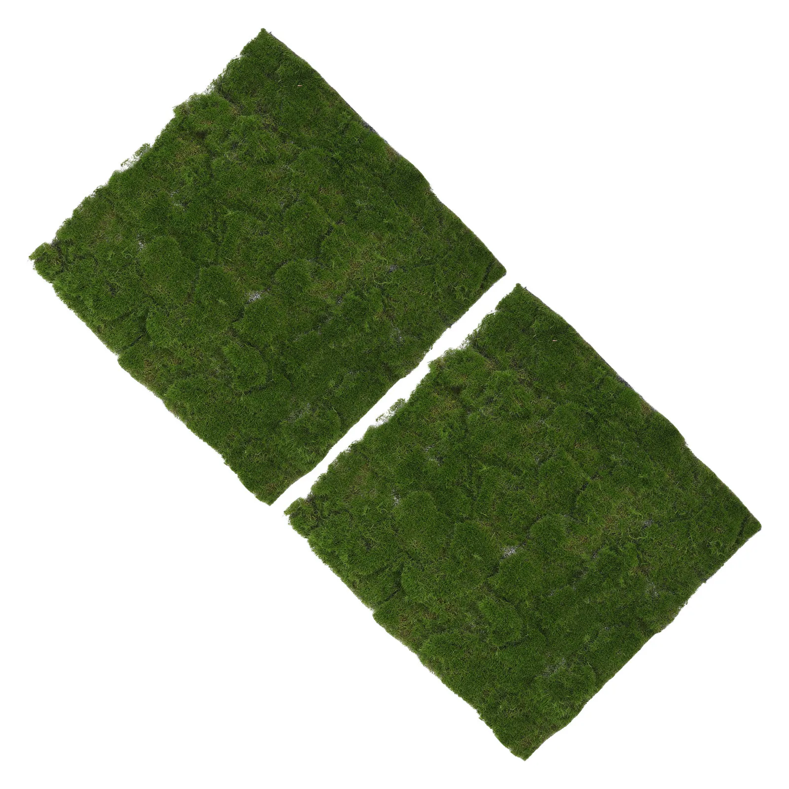 2Pcs Simulation Moss Carpet Artificial Grass Fake Turf Lawn Rug for Indoor Outdoor Wedding Garden Home Decoration