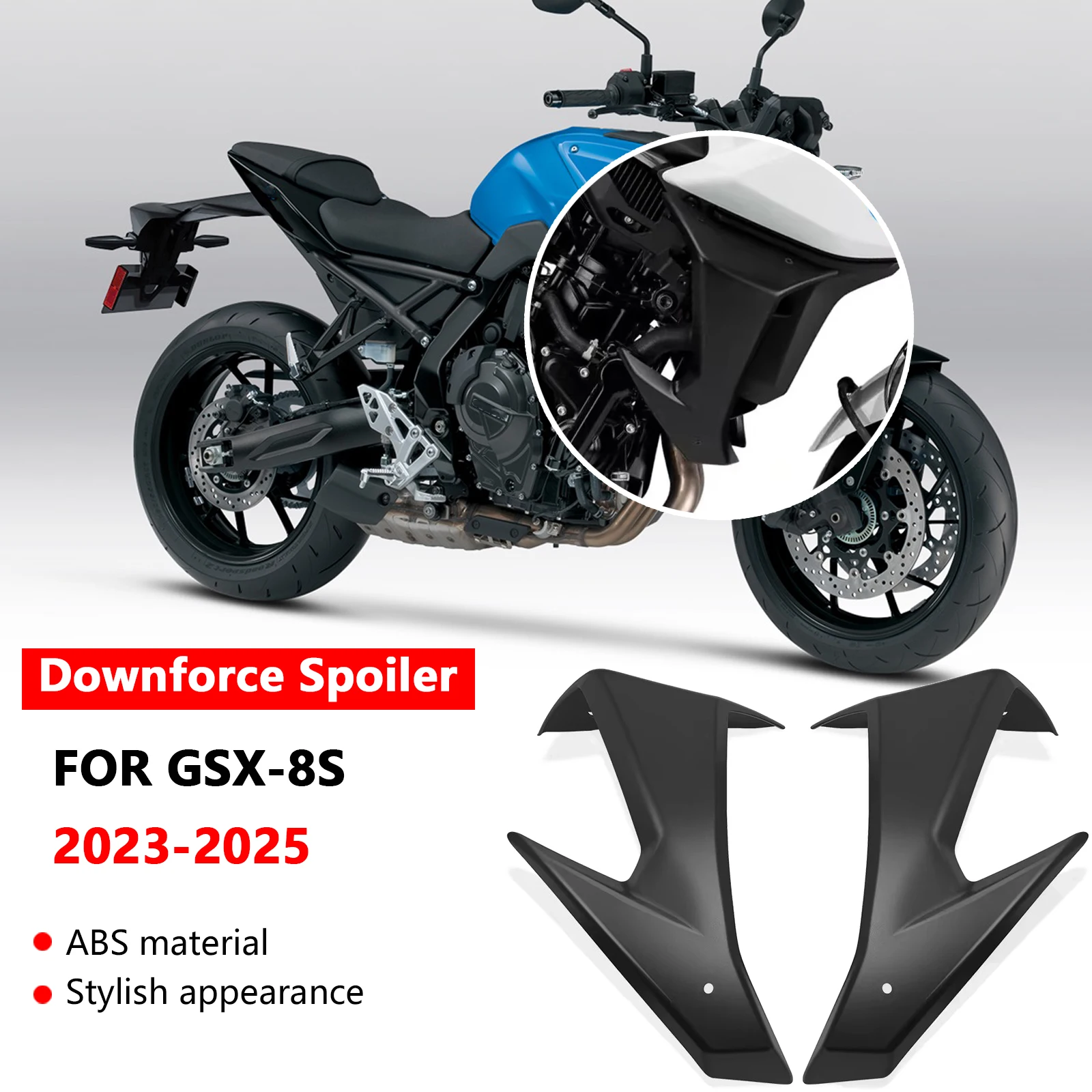 

For GSX-8S 2025 GSX 8S 2024 GSX8S 2023 Side Wing Side Fairing Side Spoiler Motorcycle Spoiler Aerodynamic Winglet Fixed Wing