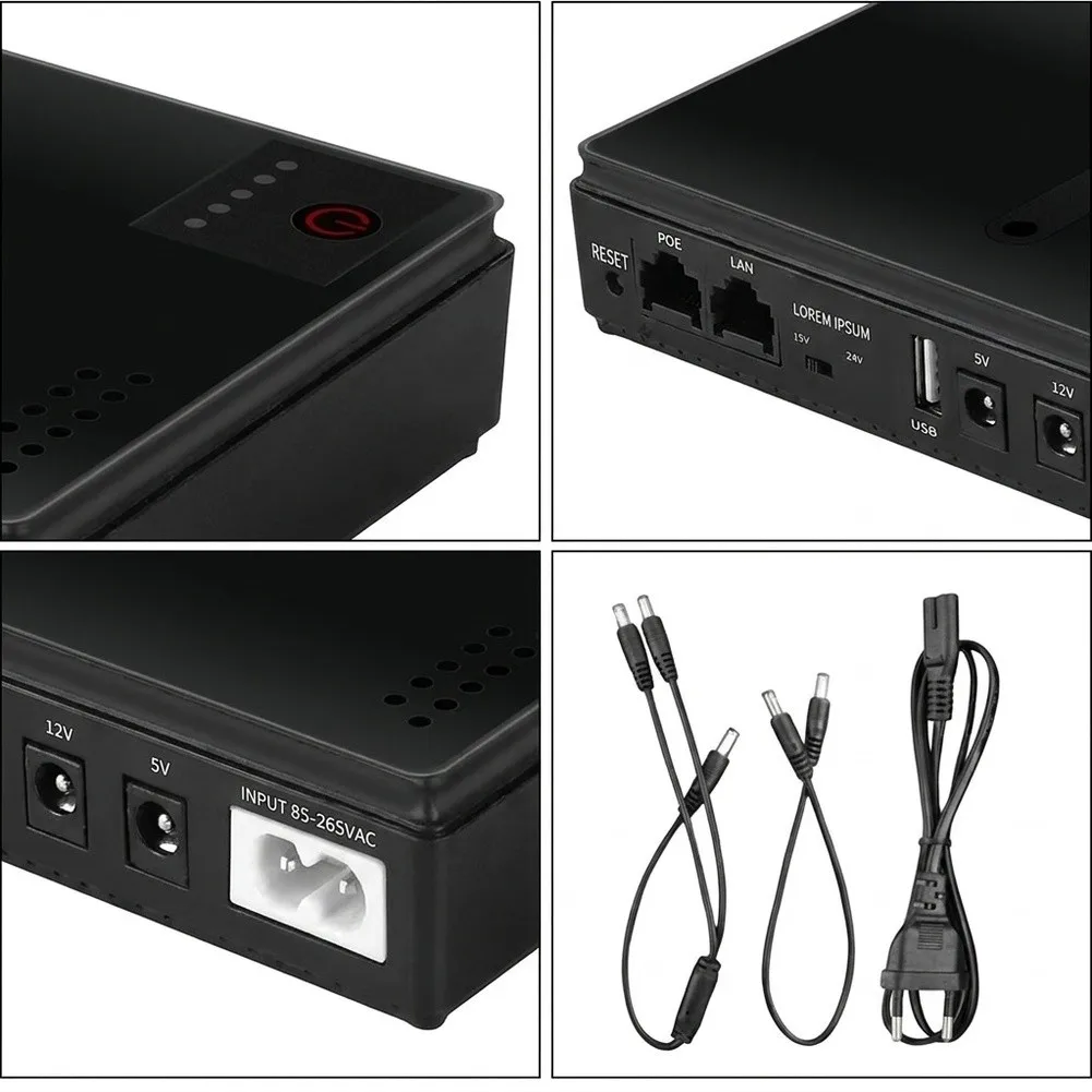Camera Power Backup Router Backup Power Stable Power Delivery Overheat Protection Low Humidity Tolerance Multiple Voltage Output
