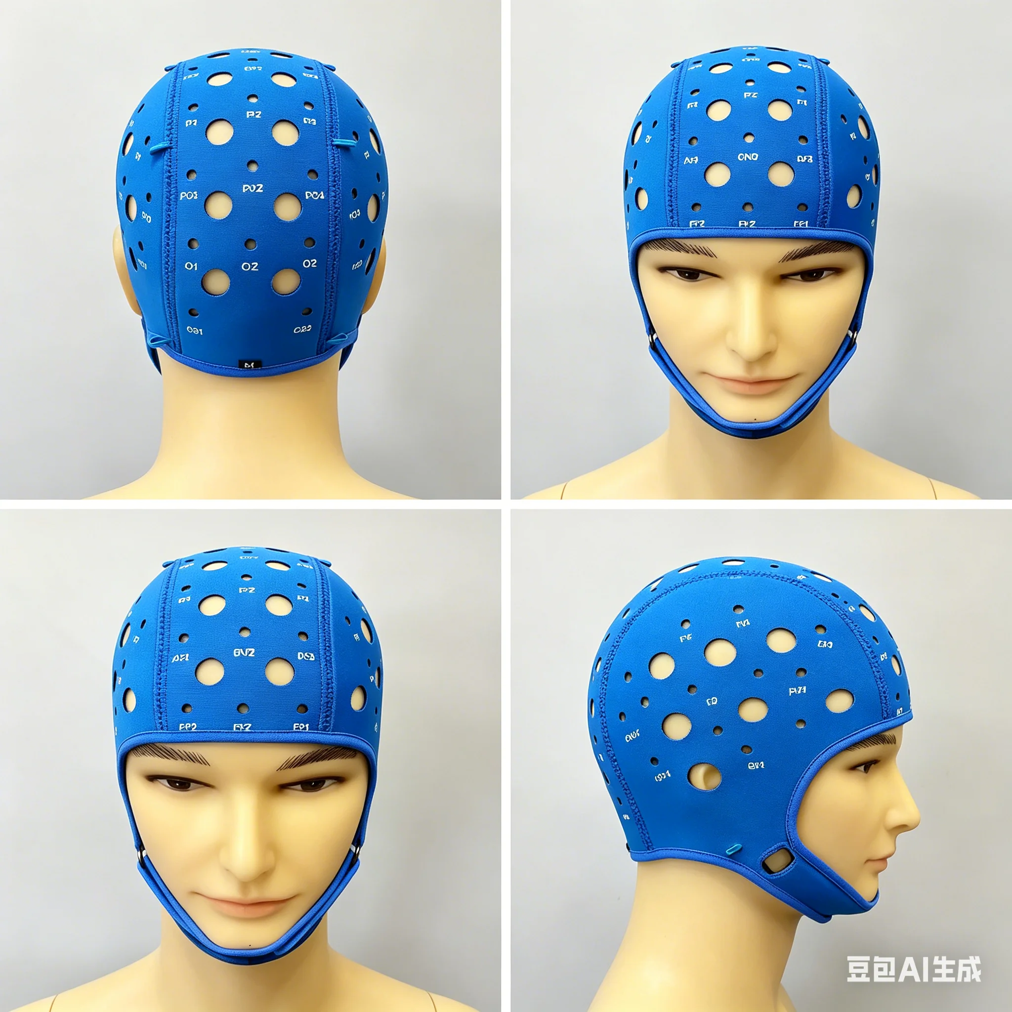 

Electroencephalogram Cap Electrode Cap Rubber Sandwich Thickened New Standard EEG Transcranial Positioning Cap Can Be Customized