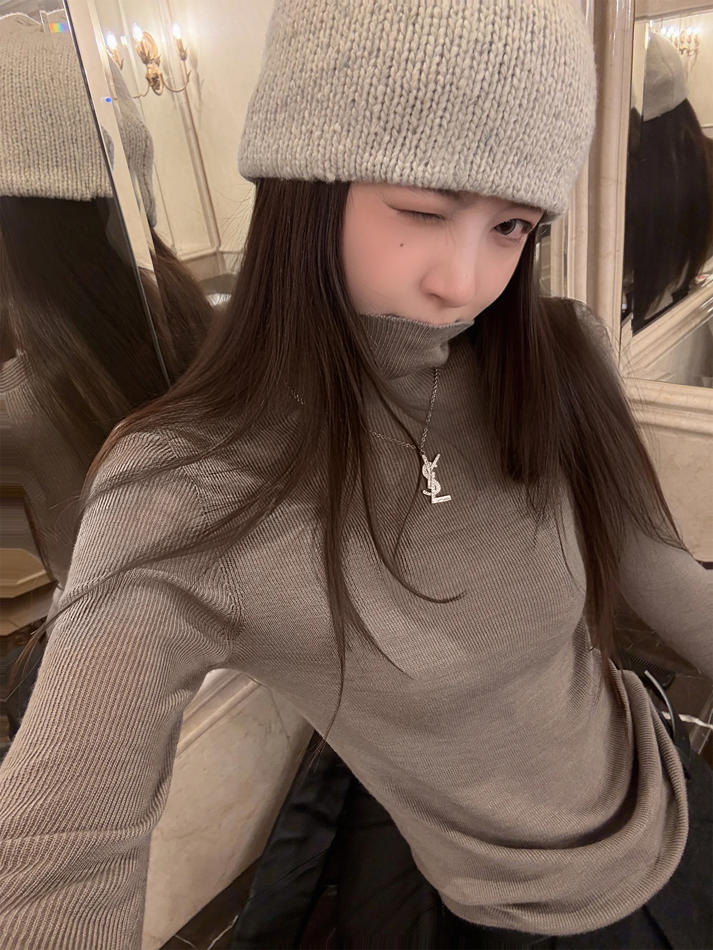 

Here Yaya op High Ne Вязаный свитер 00% шерсть Sl Inteated Cool Aosphere Женский модный зимний длинный све