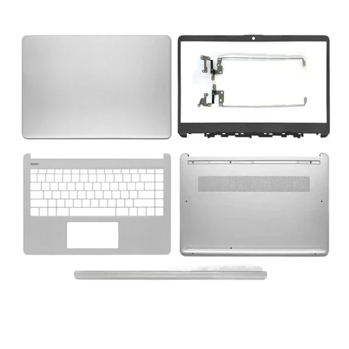 Imagen 1 del producto Nuevas carcasas para HP 14-DQ 14-DR 14S-DR 14S-FR 14S-FQ TPN-Q221 LCD contraportada tapa superior bisagras de bisel frontal cubierta inferior del reposamanos