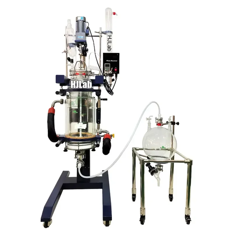 Customizable 5L 10L 20L 30L 50L Nutsche Filter Glass Reactor with Rotation and Lifting