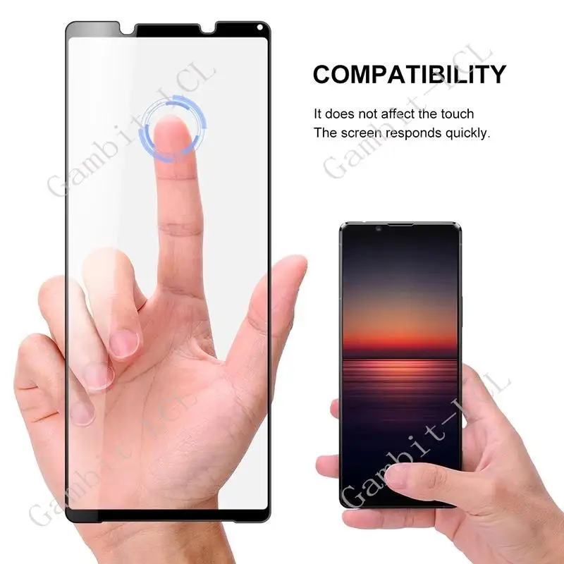 Full Glue Cover Tempered Glass For Sony Xperia 5 III Pro-I 10 II 1 IV 5IV 1III 10III Lite 5II 10IV Phone Screen Protector  Film