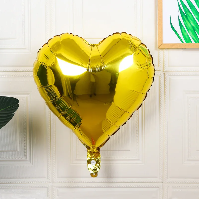 5-50 stücke 18 zoll Einfarbig Liebe Herz Aluminium Folie Ballon Geburtstag Party Valentinstag Hochzeit Decor baby Dusche Liefert