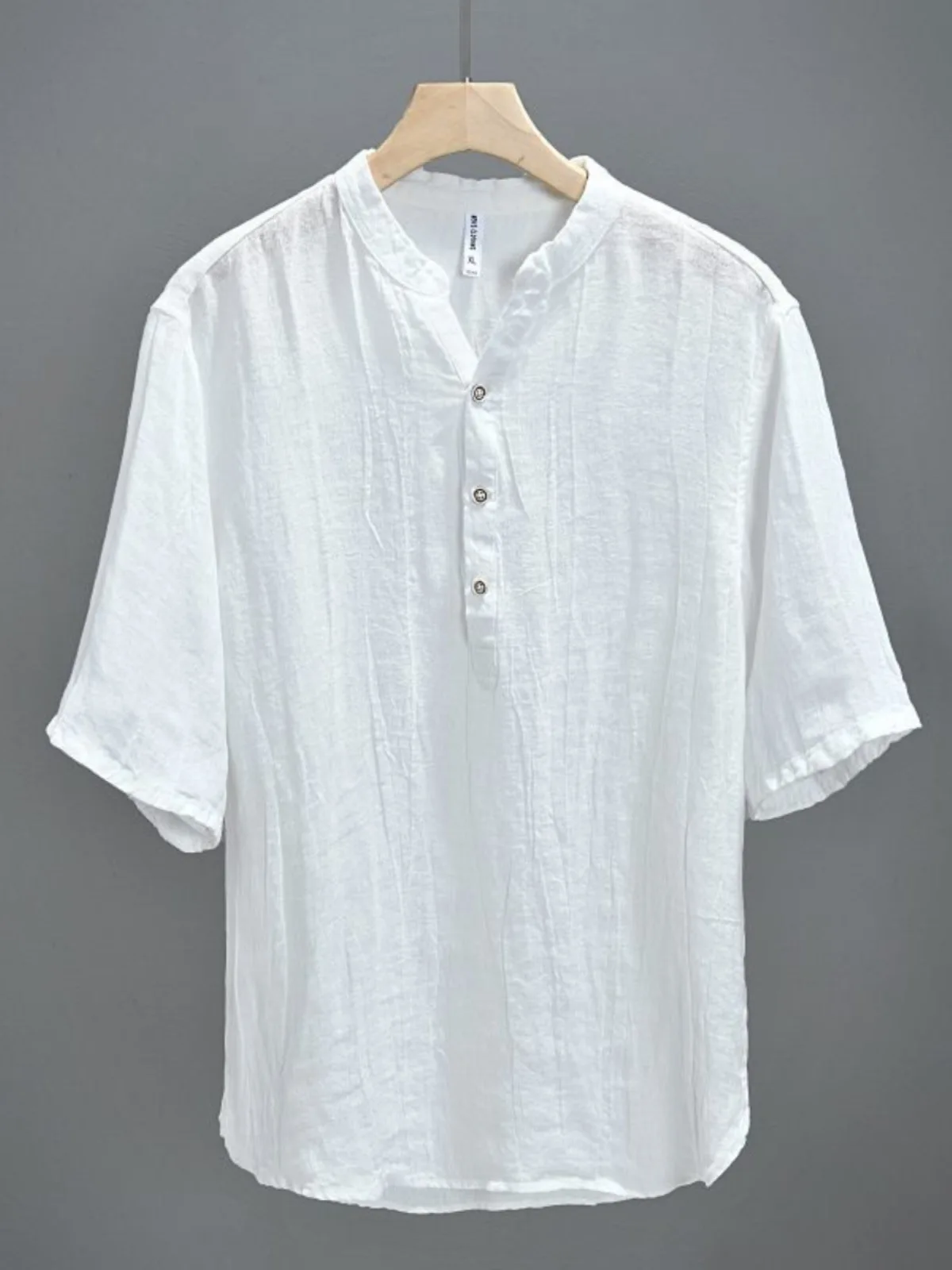

Китайский Sle Vintage Loose Fit f Open V Ne Linen irt Мужской ort Sve Летний тонкий хлопок и лен Простой цвет irt