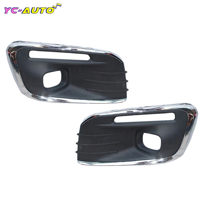 For Citroen Elysee C-Elysee 2017 2018 2019 High Configuration Front Bumper Fog Light Frame Cover Trims Grille Car Accessories