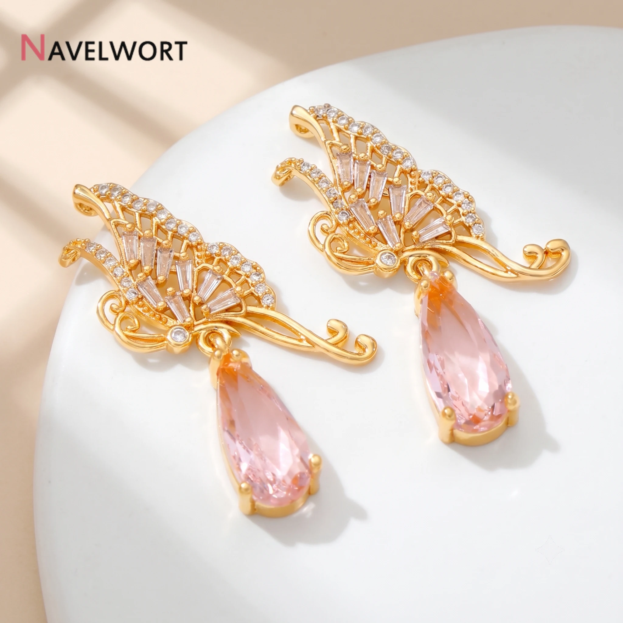 18K 금도금 황동 지르콘 속이 빈 나비 펜던트, 패션 - Butterfly Pendant Necklace 리뷰 및 가격