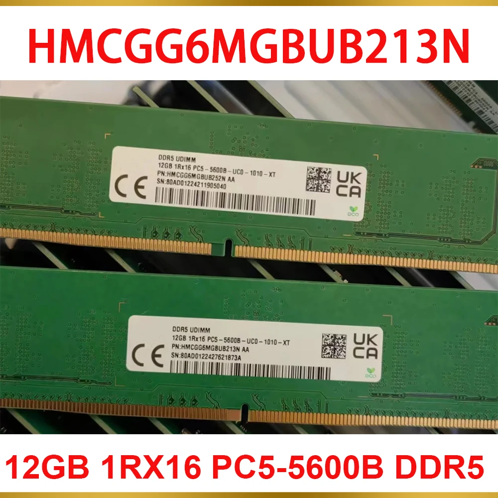 

1 Pcs RAM For SK Hynix 12GB 1RX16 PC5-5600B DDR5 UDIMM Desktop Memory HMCGG6MGBUB213N