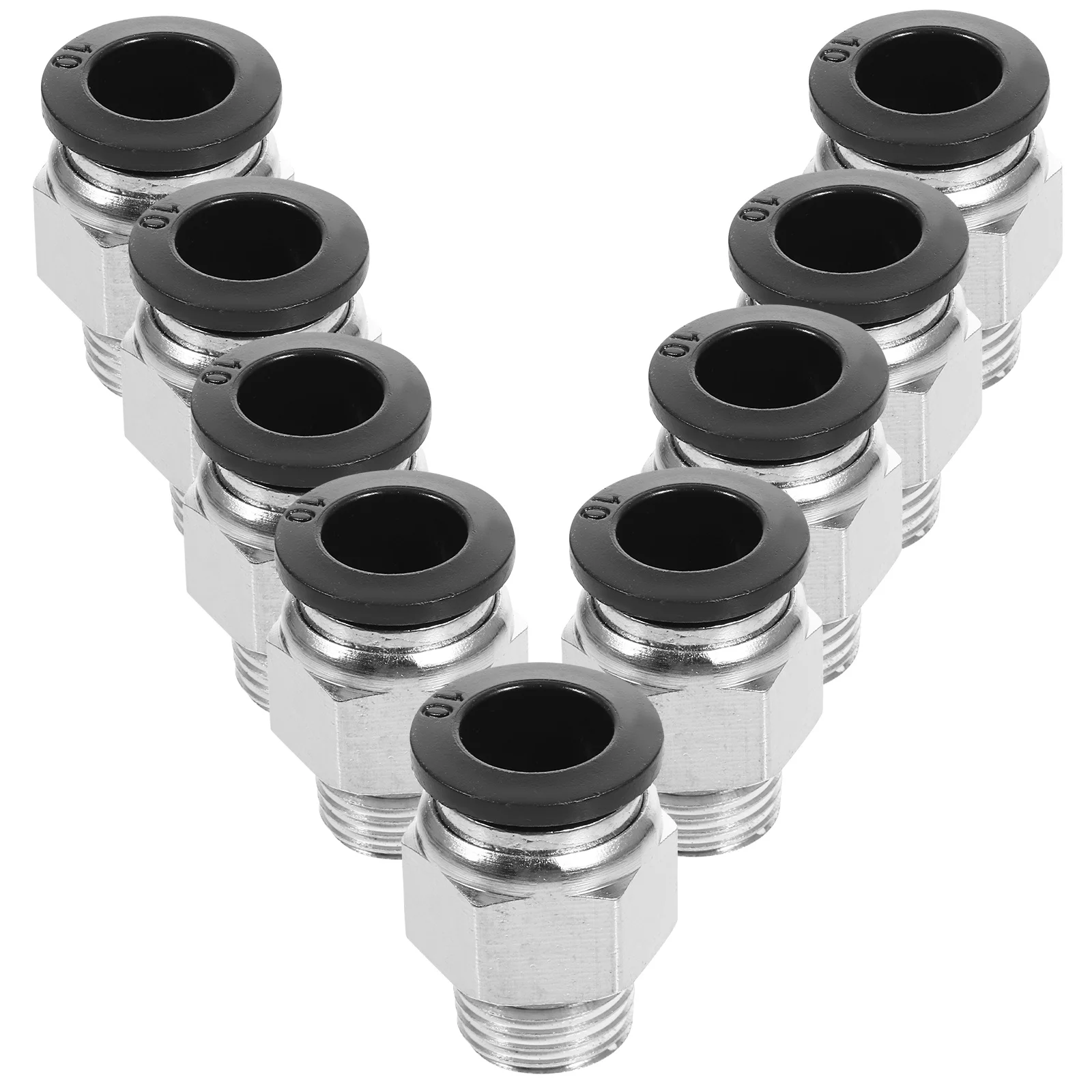 

10Pcs Push in Air Connectors Quick Connect Pneumatic Fittings Durable Air Hose Quick Connect Fittings Connector