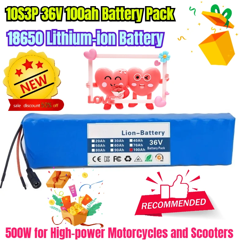 

10S3P 36V 100ah Battery Pack 18650 Lithium-ion Battery 500W for High-power Motorcycles and Scooters Battery