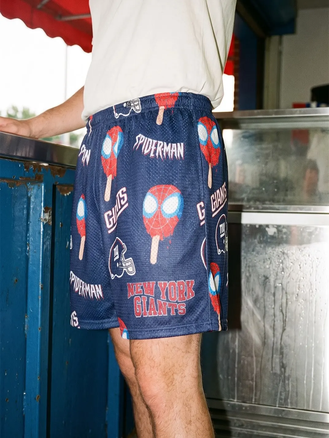 Men New York Spider  Popsicle Print Shorts Full Basketball Shorts Sport Pants Summer Streetwear Gym Casual Wear Family Matching