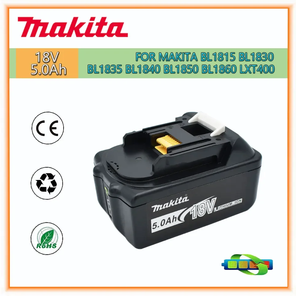 

Makita 18V 5.0Ah li-ion battery For Makita BL1830 BL1815 BL1860 BL1840 Replacement Power Tool Battery