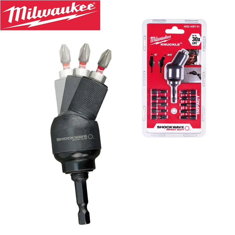 Milwaukee 4932459781 SHOCKWAVE KNUCKLE OFFSET ATTACHMENT For Impact Drivers Inclined Tool Accessories