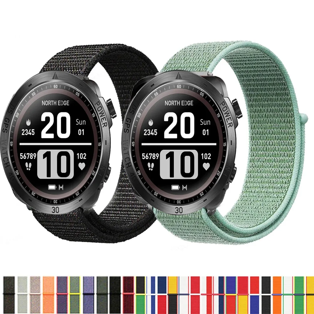 Nylon Loop Strap for NORTH EDGE 2023 Cross Fit 3 Smartwatch Replacment Bracelet Sport Watchband Correa for EDGE Cross Fit 3 Band