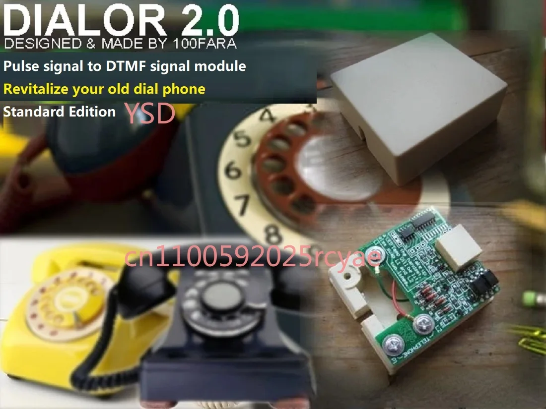 

Dial Telephone/pulse to Dual Tone Converter, Suitable for European, American and Japanese Telephones Enhanced Version
