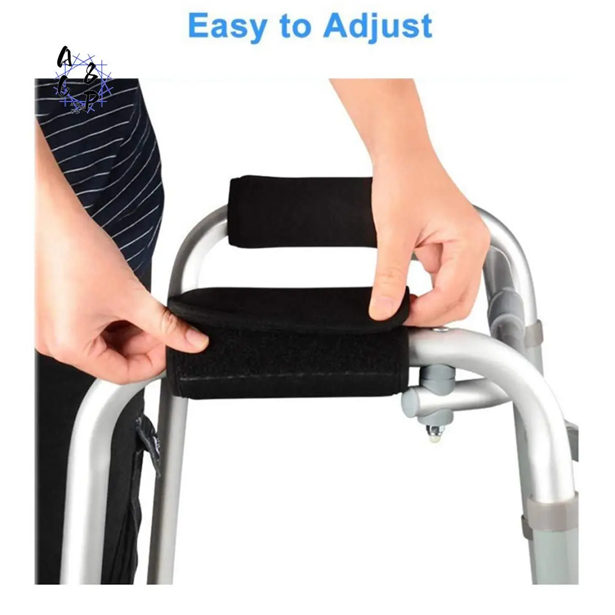 A68P-2Pcs Wheelchair Armrest Pads, Velvet Wheelchair Armrest Covers, Non Slip Arm Rest Cover Cushion Pad For Wheelchairs