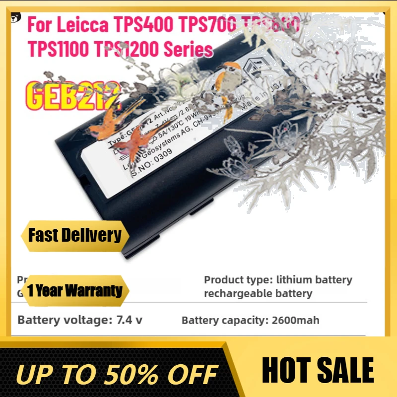 

【Fast Delivery】Battery GEB212 For Leicca TPS400 TPS700 TPS800 TPS1100 TPS1200 Series Total Station GS10 GS14 GS15 Surveying Equi