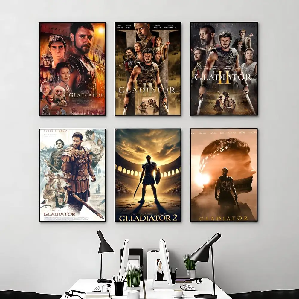 Póster de la película Gladiator, decoración de habitación de anime, decoración de pared, mochila de película, arte musical para pared interior