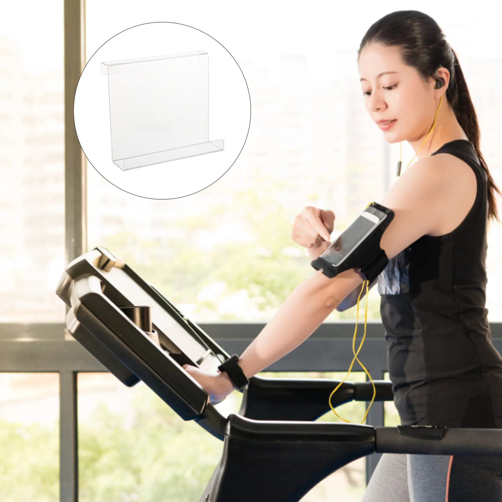 

Treadmill Book Holder Acrylic Reading Frame Heavy-Duty Transparent Stand for E-Reader Tablet Workout Companion