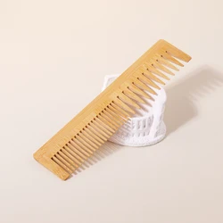 1pc wide and fine toothed wood comb, anti static and anti residue wood comb,hair removal comb,Special for real hair wigs
