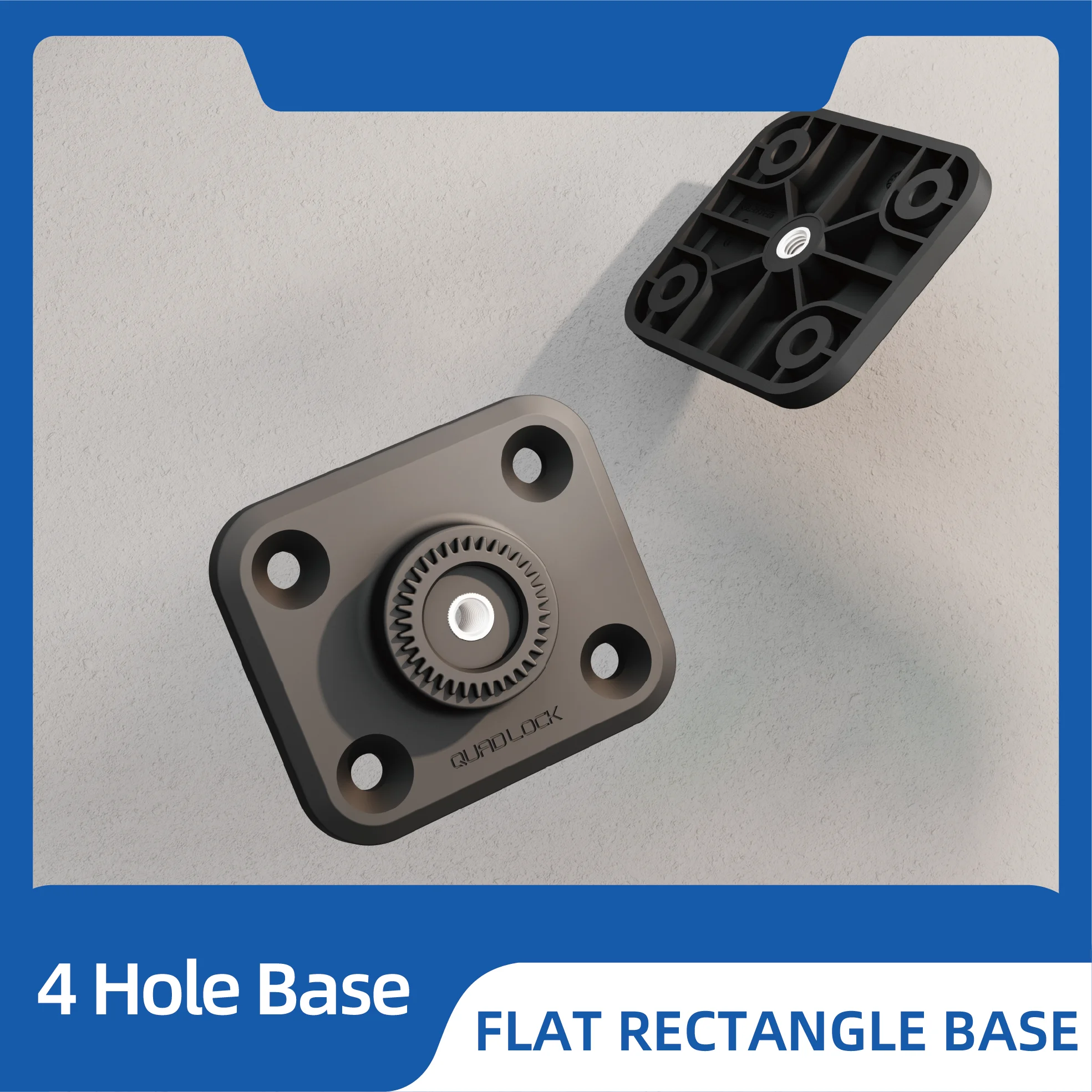 Quad Lock 360 Kit Builder Rectangle Flat Hole Bases