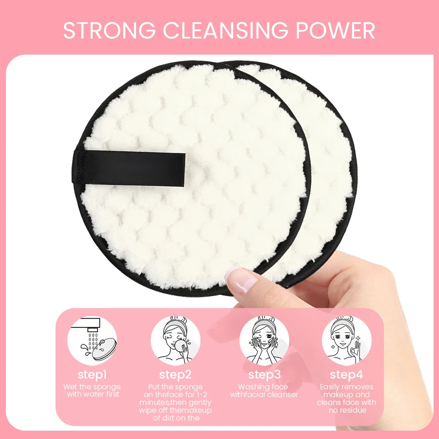 1/3pc 再利用可能なコットンパッドメイク落としパッドメイクアップワイプクロス洗えるコットン授乳パッドスキンケアツールスキンクリーニング