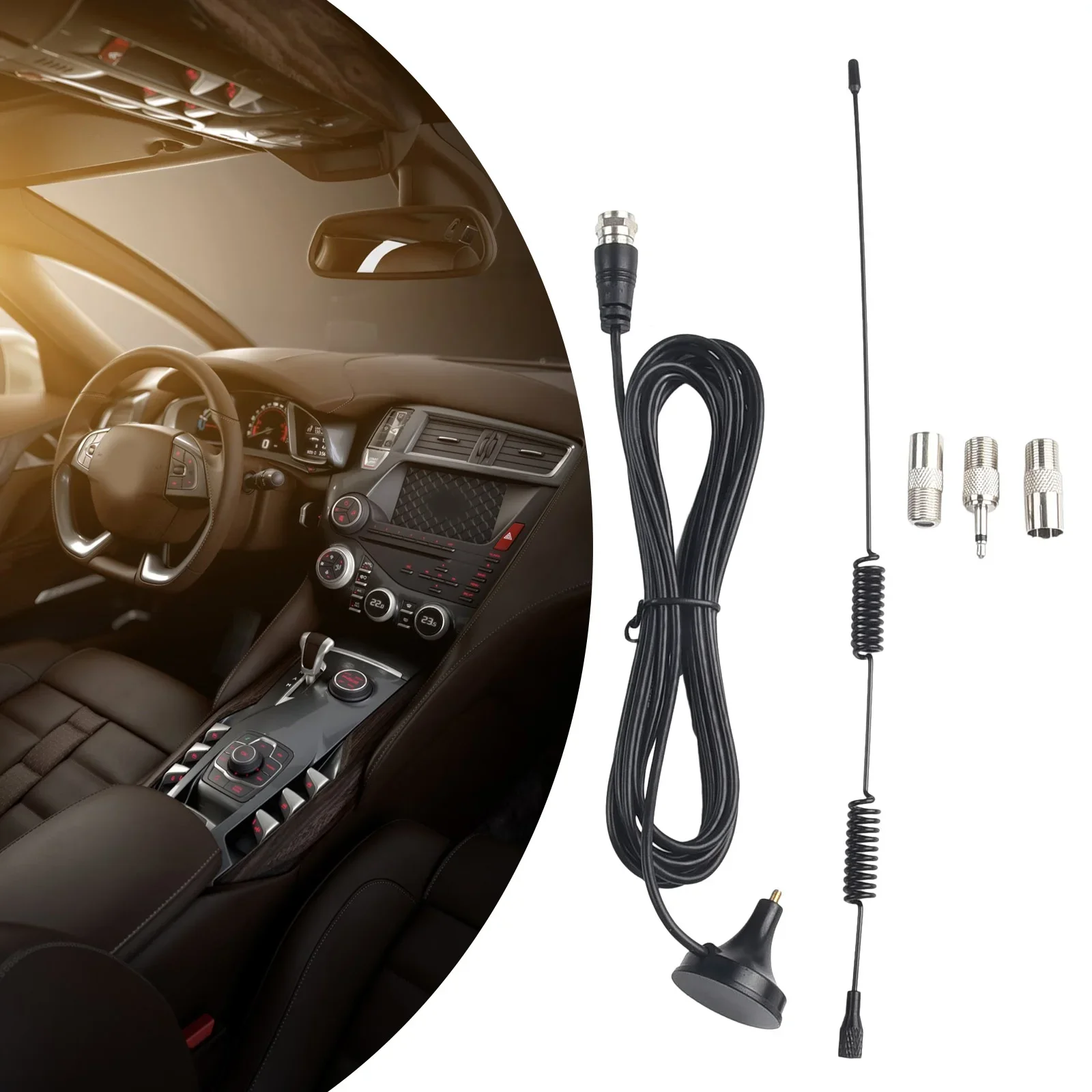 

FM Radio Antenna for Indoor Use, Improve Stereo Reception, Magnetic Base Mount, Compatible with AV Audio Vedio Systems