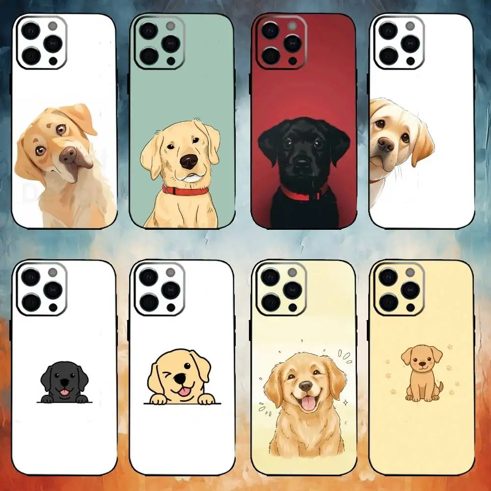 

Labrador Dog Phone Case For iPhone17,16,15,14,13,12,11 Plus,Pro Max Soft Black Cover