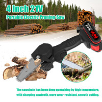 21V 25mm Cordless Brushless Motor 88VF Electric Pruning Shear 4inch Brush Motor Cahinsaw Set Woodworking Tool for Garden Orchard