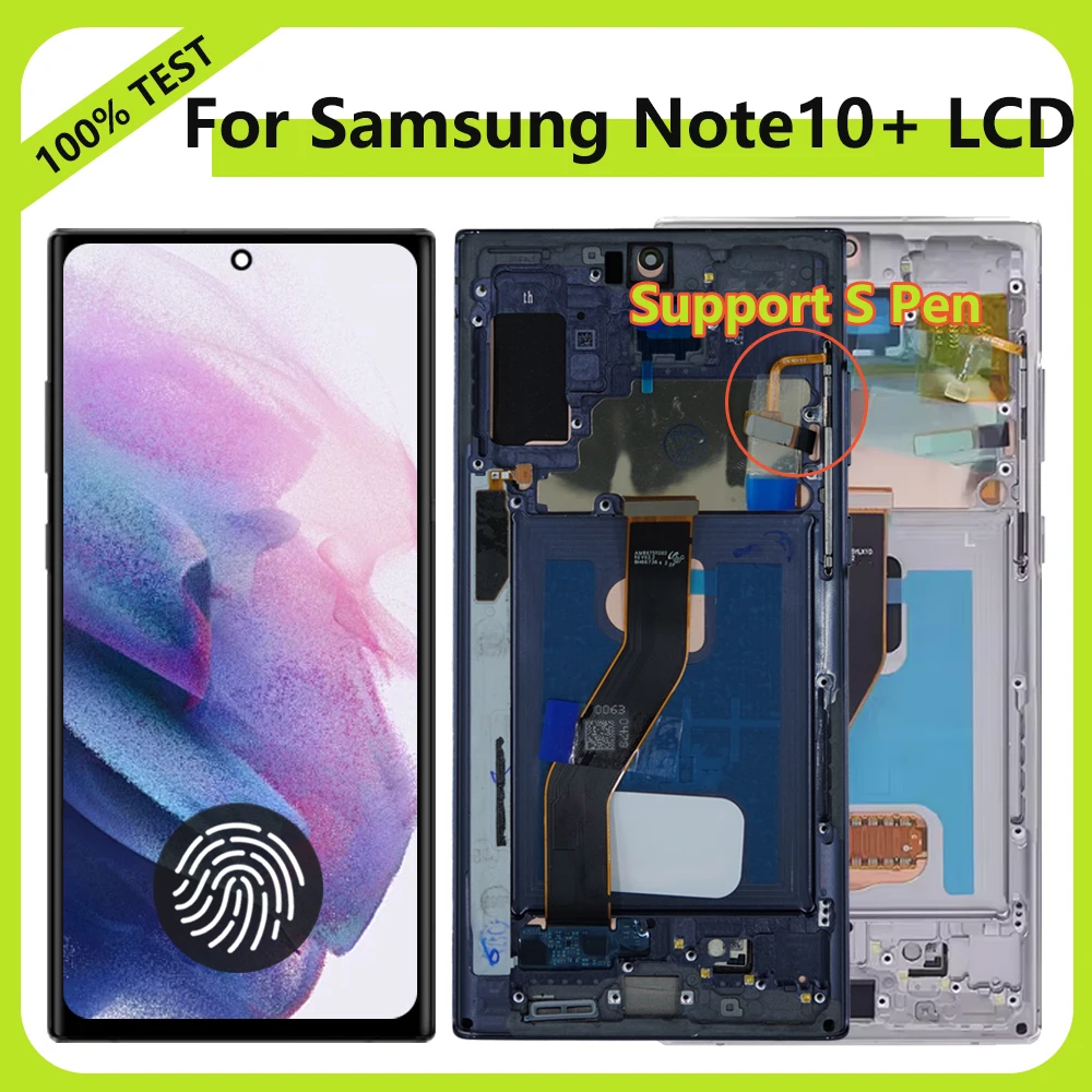 Super AMOLED Note10 plus LCD Screen For Samsung Note10+ N975F N975U N9750 N975N LCD  Replacement Display Touch Screen Digitizer