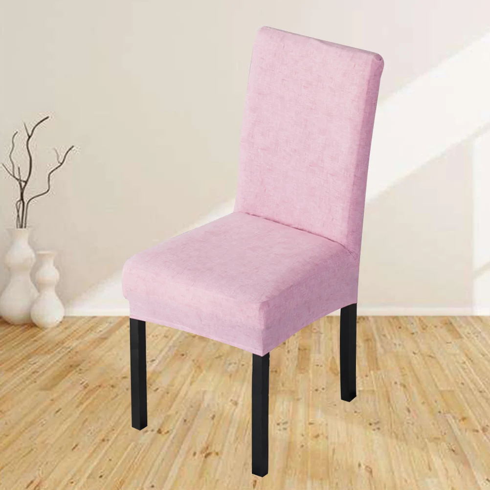 

1Pcs Stretchy Chair Cover Polyester Elastic Protector for Various Occasions Wedding Ceremony Party Meeting Office Pink