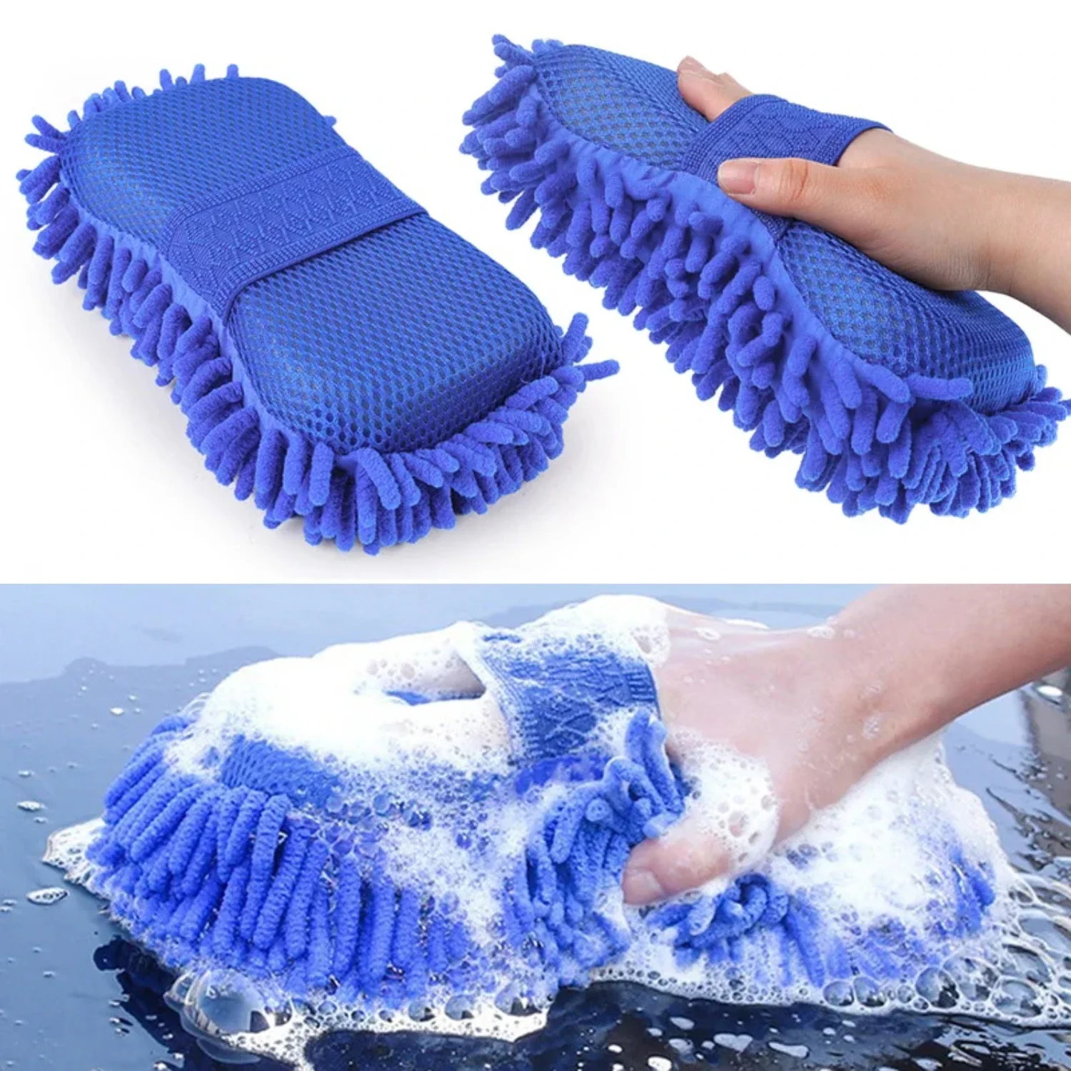 

Car Washing Sponge Brush Soft Chenille Microfiber Car Body Cleaning Water Absorbtion Sponge Brushes Detailing Washer