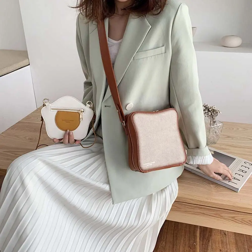 Mode PU Dames Schoudertas Handtas Koreaanse stijl Brood Gebakken Eieren Tas Tote Bag een set van twee Crossbody Bag All-match