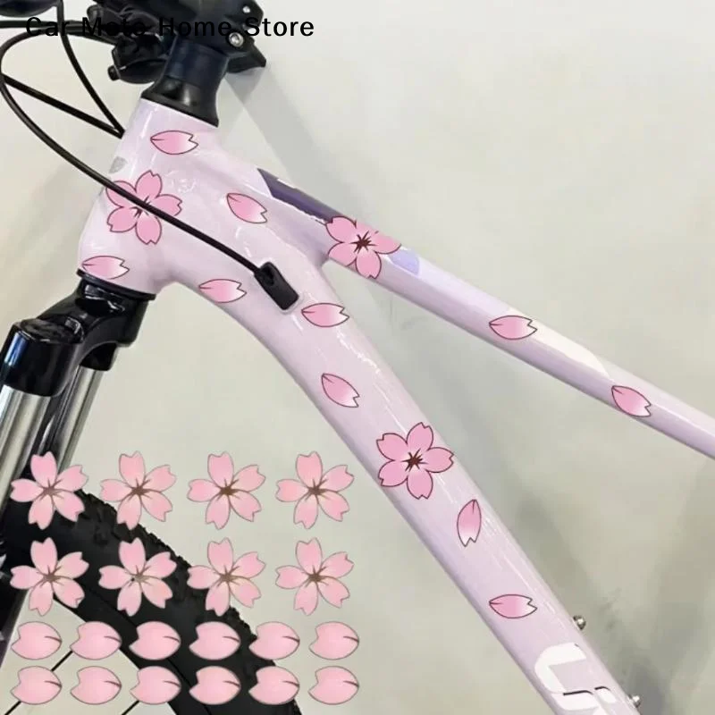 【DM】12/20/24 peças de adesivos de flor de cerejeira, adequados para cobrir arranhões na carroceria de veículos, capacetes de bicicleta e motocicleta, 