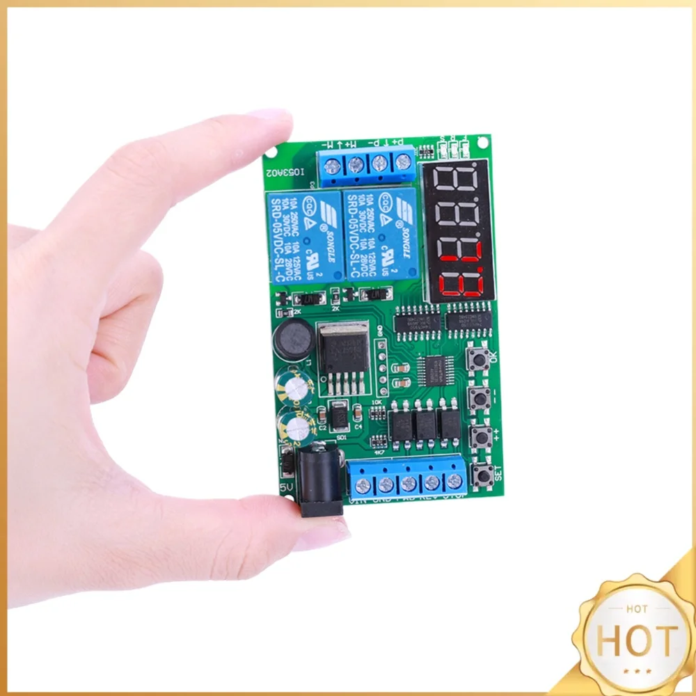 DC 5-24V 0.1s-9999min Adjustable Time Control Switch Multifunction Motor Forward Reverse Controller Motor Controller Relay Board